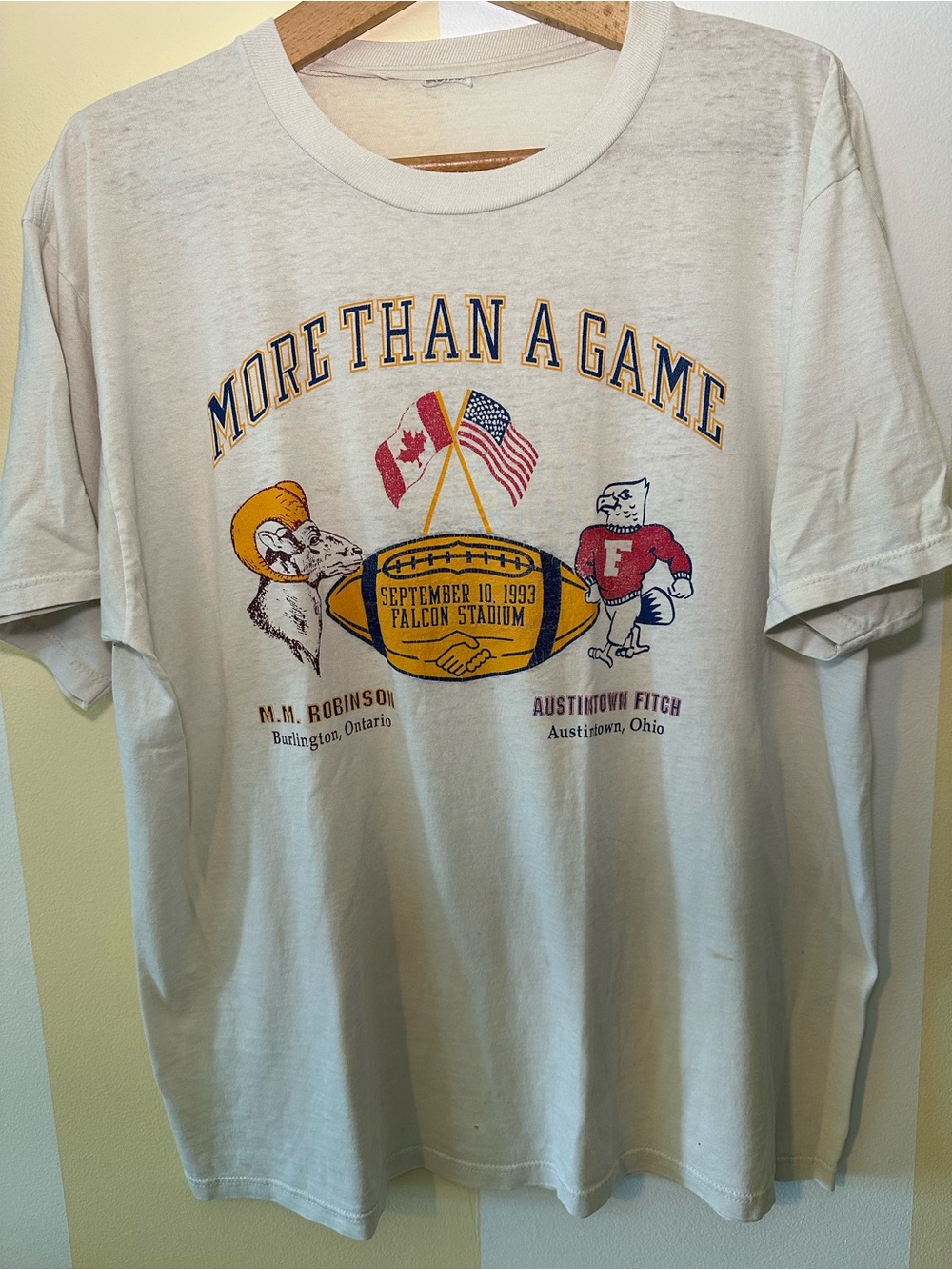 More Than a Game White Graphic T‑Shirt - Vintage Football Design